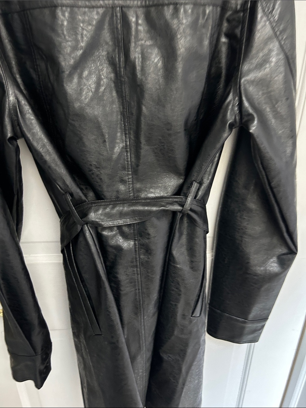 Black Faux Leather Jacket - Picture 8 of 9
